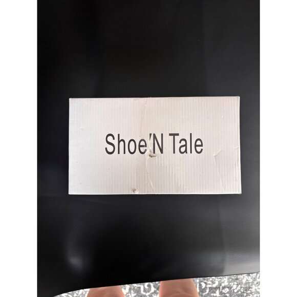 Beige Strappy Heeled Sandals Square Toe Slip-On Women's Shoes by ShoeN Tale Sz 6 - Picture 6 of 7